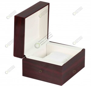 Logotipo personalizado de luxo popular relógio de madeira caixa de embalagem masculina caixa de relógio de presente de armazenamento de couro PU