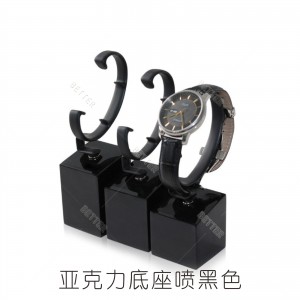 Rack de exibição de relógio acrílico masculino, rack de exibição de relógio inteligente de cristal transparente com suporte de logotipo personalizado
