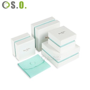 Бумажная коробка для колец и сережек из экологически чистого картона, оптовая продажа коробок для упаковки ювелирных изделий с вашим логотипом и лентой