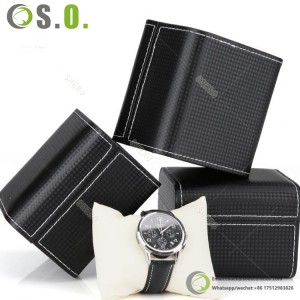 Высококачественная кожаная коробка для часов с логотипом подушки Csutom, роскошная упаковочная коробка для часов