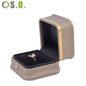 Kotak Hadiah Mewah Kotak Perhiasan Tepi Emas Premium Kotak Hadiah Cincin Liontin Gelang Kalung Kotak Perhiasan Mutiara