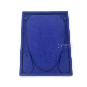 Giveaway jewelry organizers trays luxury custom jewellery display tray case box square wooden velvet jewellery tray with lid