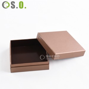 Custom pirinted luxury 2 piece rigid packaging box white two piece lid and base paper jewelry box with logo