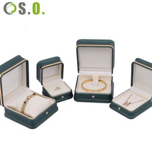 Caja de regalo de lujo, caja de joyería con borde dorado Premium, caja de regalo, anillo, colgante, pulsera, collar, joyero de perlas