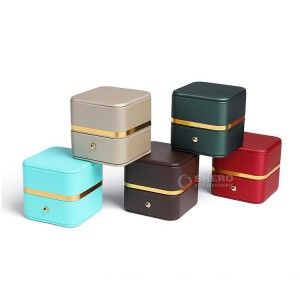 Pu Leather Pendant Jewelry Box  Earrings Packaging Case With Custom Logo