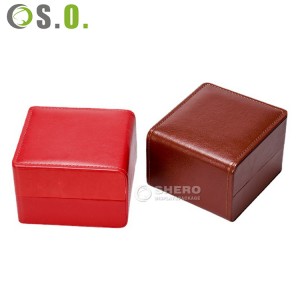 High End New Design Pu Leather Watch Bangle Boxes Customized Jewelry Package With Logo