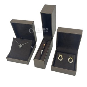 Kotak Cincin Kulit PU Cincin Anting Liontin Kotak Hadiah untuk Proposal Pernikahan Kotak Penyimpanan Perhiasan Tampilan Perhiasan
