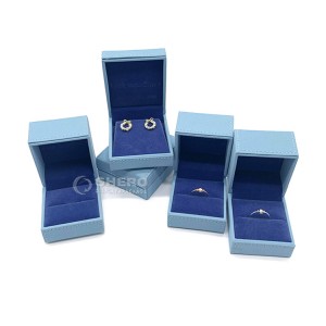 Atacado de couro PU embalagem de joias de luxo pulseira personalizada anel pulseira colar brincos caixas de embalagem embalagens de joias