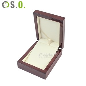 Scatola per braccialetti con anello per esposizione con organizzatore per anelli con logo personalizzato in legno di alta qualità