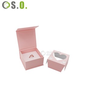 Colar de gaveta de papelão, brinco, pulseira, anel, presente personalizado, embalagem de papel, caixa de joias
