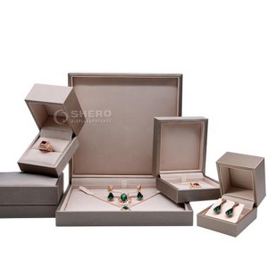 Aangepaste hoge kwaliteit PU lederen sieradendoos Handgemaakte aangepaste doos sieradenverpakking