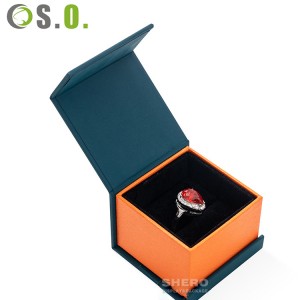 Logo Kustom Desain Cantik Kotak Hadiah Perhiasan Kertas Karton Kaku