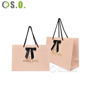 Luxury Custom Printed Laminated Shopping Gift Packaging Paper Bag With Logo