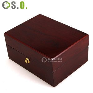 Custom Logo Fashionable Luxury Single Wood Lacquered Couple Watch Box Gift Storage Display Case