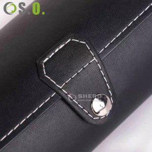 Customized Printed Logo Roll Watch Jewelry Bags Mini Pu Leather Travelling Jewelry Storage Bags