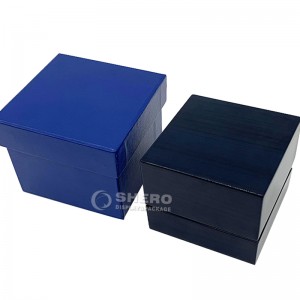 Caixa de presente de joias de plástico e papel personalizada para pacote de joias de anel de alta qualidade