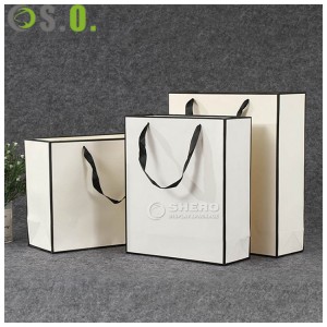 Sacolas de papel impressas de marca de luxo com joias personalizadas com seu próprio logotipo, sacolas de papel para compras, sacolas para presentes