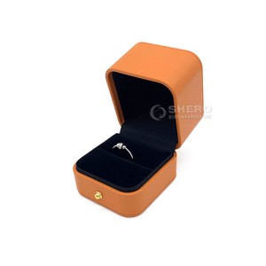 Ring Box PU Leather Ring Earring Pendant Gift Box for Wedding Proposal Jewelry Storage Case Jewelry Display