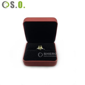 Caixa de presente com logotipo personalizado de fábrica, caixa de presente com borda dourada de veludo, conjunto de caixa de colar com pingente de anel de casamento