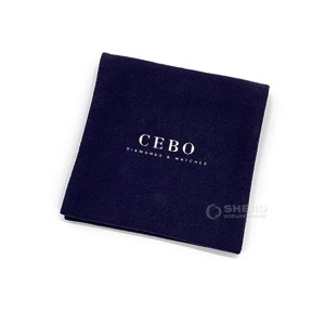Bolso pequeño impreso logotipo personalizado de lujo de la joyería del collar de la microfibra de la bolsa del paquete de la aleta del sobre