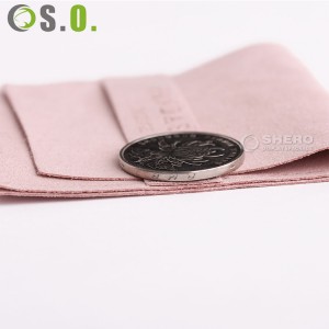 Túi đựng đồ trang sức bằng nhung sợi nhỏ tùy chỉnh có logo Túi trang sức nhỏ màu hồng cho bông tai
