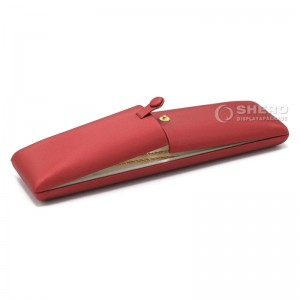 Креативная двойная открытая красная коробка для ожерелья с индивидуальным логотипом, свадебный браслет из искусственной кожи, упаковка, подарочная коробка