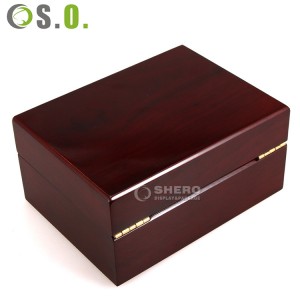 Custom Logo Fashionable Luxury Single Wood Lacquered Couple Watch Box Gift Storage Display Case