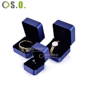 Joyería de empaquetado de las cajas del brazalete del anillo del regalo del cuero de la PU al por mayor del precio de fábrica