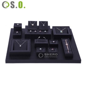 Manufacturing Luxury High End Pu Leather Jewelry Display Stand Organizer Set Supplier