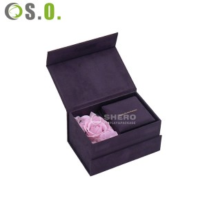 Hadiah kemasan Perhiasan Kotak Kertas Kemasan Kustom Kosmetik, Kotak Laci Pengiriman Kemasan Daur Ulang dengan Pegangan