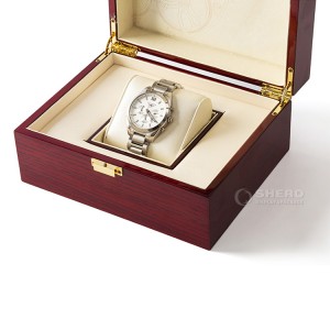 Caja de reloj grande de madera individual de lujo a la moda, lacada de los mejores hombres y mujeres, logotipo personalizado, almacenamiento de regalo, exhibición de pareja
