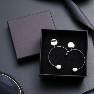 Caja de regalo de joyería personalizada, diseño personalizado, anillo de lujo, embalaje de collar, caja de regalo de papel cuadrada