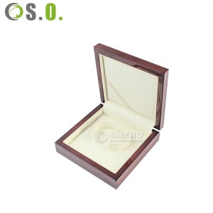 Hoge kwaliteit hout aangepast logo sieraden doos ring organisator display ring armband doos