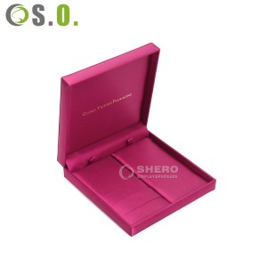 China Manufactory storage plastic blue gift jewelry advertising packing display lcd ring jewellery box