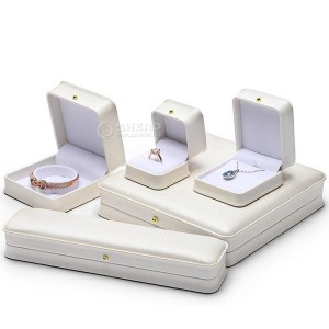 Shero Hoge kwaliteit aangepast logo Luxe Pu lederen sieraden Ring Bangle geschenkdoos