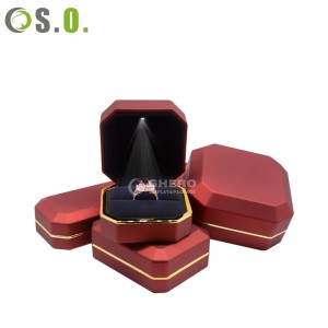 Acquista Confezione regalo di lusso per l'imballaggio di gioielli LED, anello, collana, orecchino, braccialetto, con logo