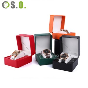 Reloj de empaquetado de la caja de regalo de la caja de reloj de lujo de la caja de reloj del cuero de la PU de alta calidad al por mayor de encargo de la fábrica