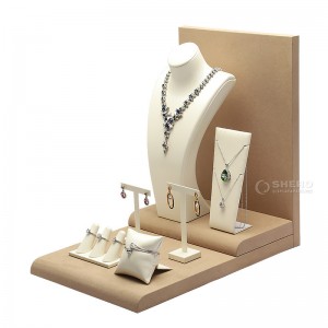 Espositore per collane di gioielli da banco personalizzato con porta bracciale ad anello di fascia alta