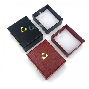 Luxuriöse Großhandelshochzeits-Geschenkverpackung aus schwarzem Papier, bedruckt mit individuellem Logo, Armband-Schublade, Schmuckschatulle