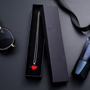 Neueste personalisierte Schmuck-Geschenkbox, individuelles Design, luxuriöse Ring-Halsketten-Verpackung, quadratische Papier-Geschenkbox