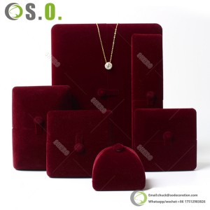Scatole per orecchini con scatola per anelli di velluto personalizzate più popolari per l'imballaggio di gioielli rosa personalizzati