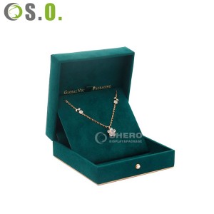 Atacado caixa de jóias de luxo embalagem personalizada veludo pingente pulseira pulseiras brincos colar caixa de anel embalagem caixa de jóias