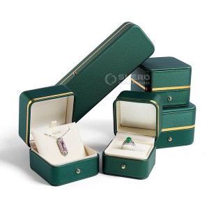 Nouveauté haute qualité en cuir Pu bijoux paquet cadeau collier boîtes avec Logo