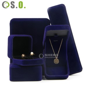 Caja de joyería de terciopelo de alta calidad, mejor precio, embalaje para anillo, colgante, pendiente, joyería, caja de embalaje personalizada