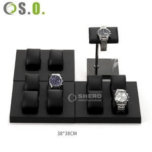 Luxury Leather Bangle Display Stand Holder Gối Seat Watch Display Stand