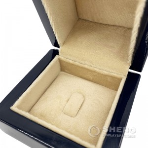 Caixa de presente de joias de plástico e papel personalizada para pacote de joias de anel de alta qualidade