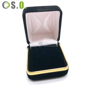 Black velvet jewelry box packaging wholesale necklace Earrings Bracelet wedding ring box jewelry boxes with logo luxury