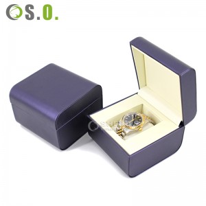 Grosir Kotak Jam Tangan Mewah bermutu Tinggi PU Kulit Menonton Kotak Kemasan Kotak Penyimpanan Perhiasan Clamshel