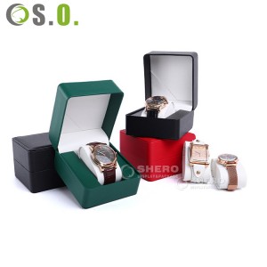 Reloj de empaquetado de la caja de regalo de la caja de reloj de lujo de la caja de reloj del cuero de la PU de alta calidad al por mayor de encargo de la fábrica
