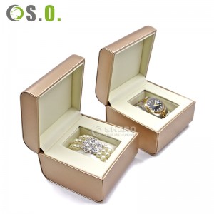 Caixa de relógio luxuosa por atacado de couro PU de alta qualidade Caixa de embalagem de relógio Caixa de armazenamento de joias Clamshel